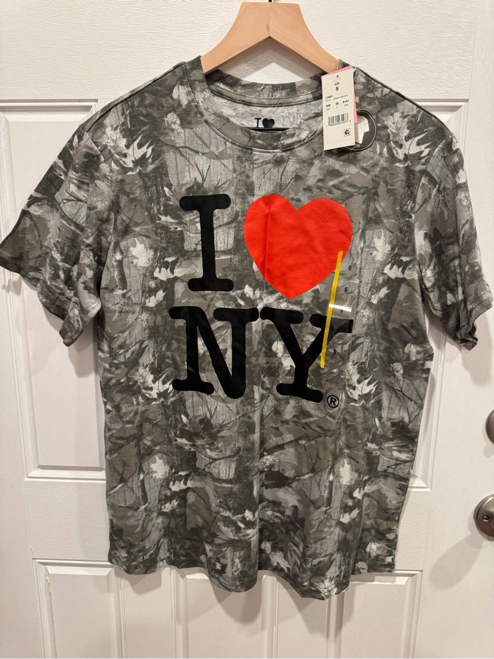Kids Tie-Dye Tee - Gray with Red Heart